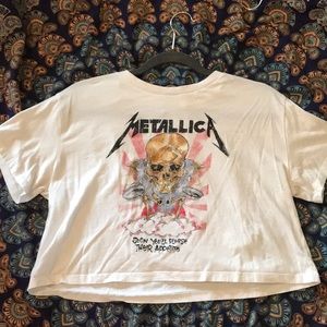 Metallica crop top size medium